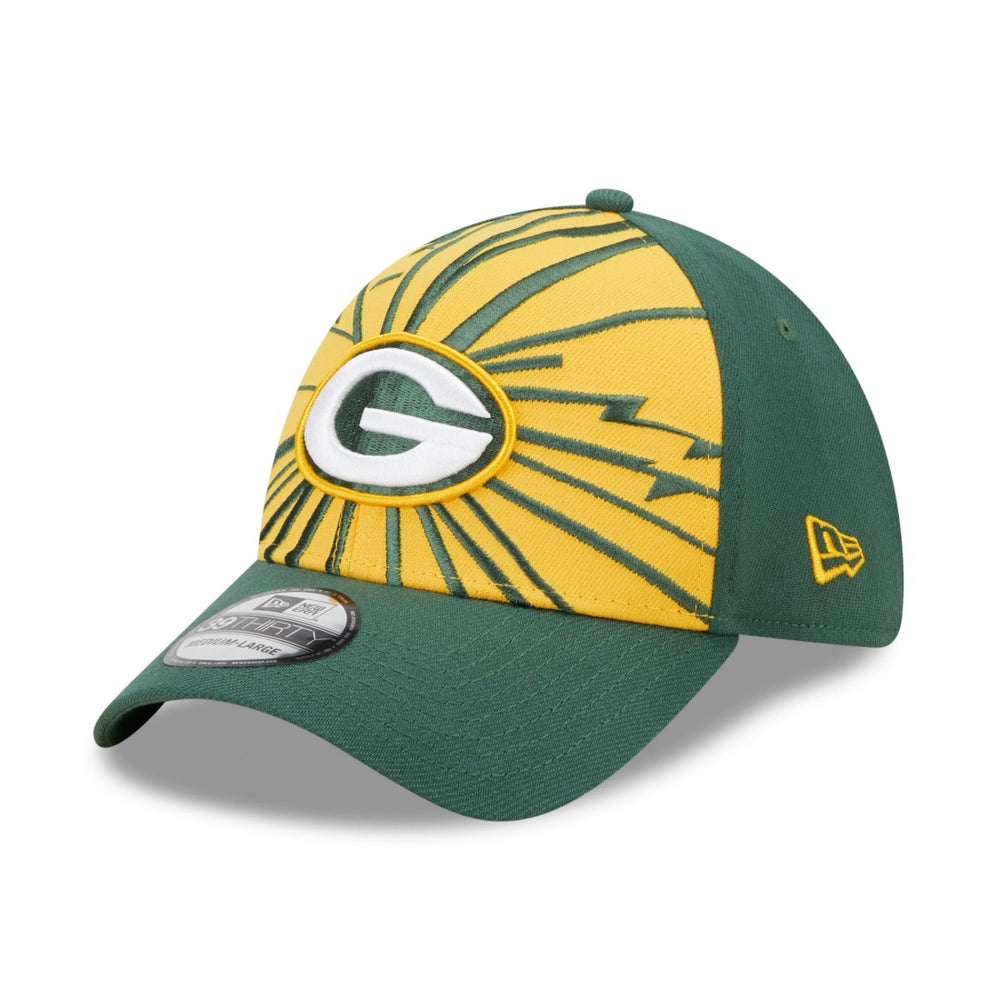 Green Bay Packers New Era Shattered 39THIRTY Flex Hat - Green/Gold cheap