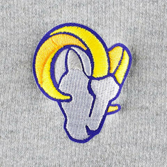 Los Angeles Rams Antigua Women's Lightweight Jackpot Raglan Half-Zip Pullover Hoodie - Heather Gray on sale