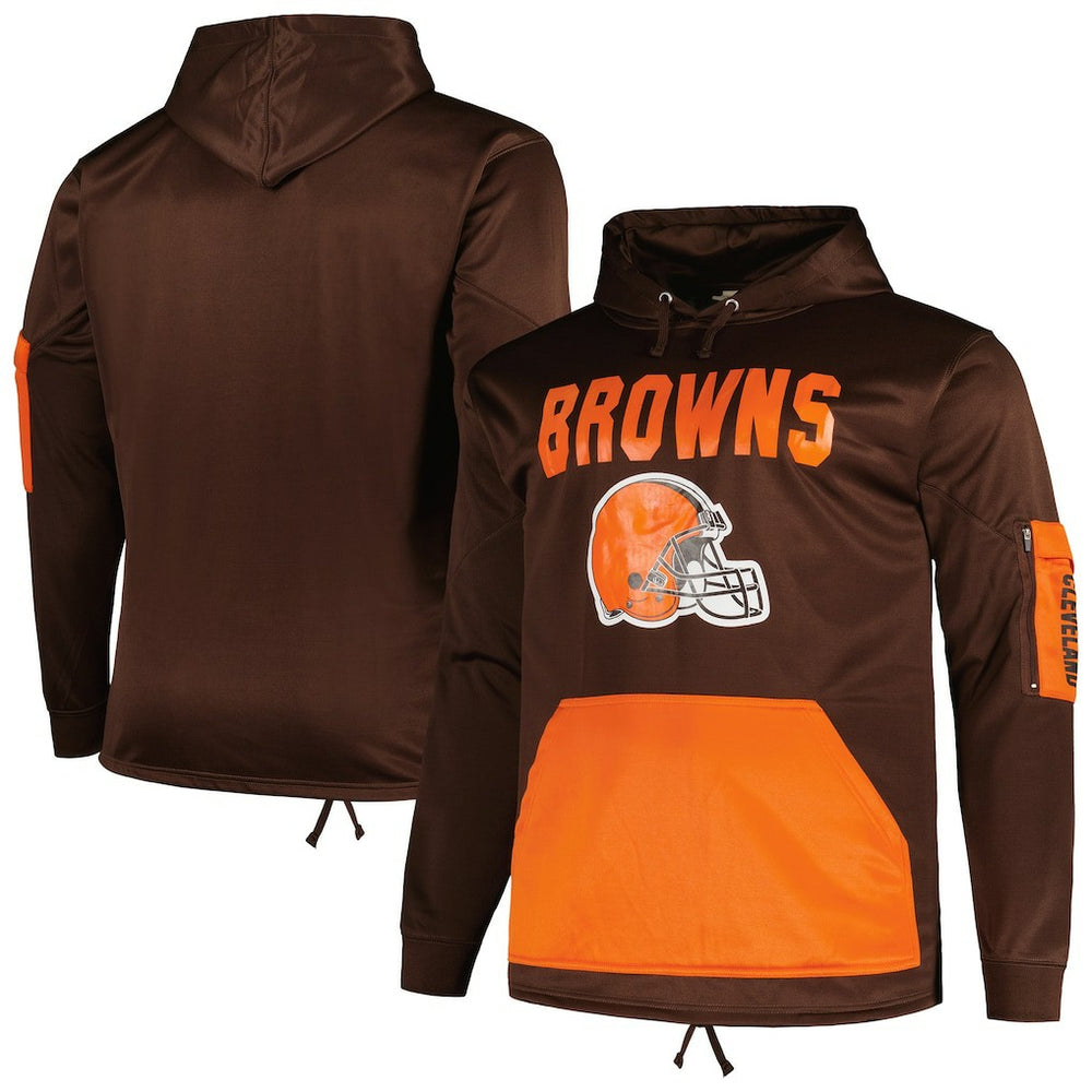 Cleveland Browns Big & Tall Pullover Hoodie - Brown outlet