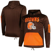 Cleveland Browns Big & Tall Pullover Hoodie - Brown outlet