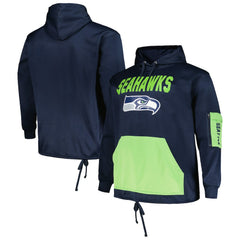 Seattle Seahawks Big & Tall Pullover Hoodie - College Navy for sale