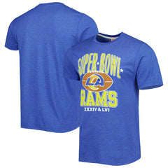 Los Angeles Rams Homage Super Bowl Classics Tri-Blend T-Shirt - Royal sale