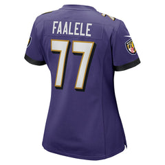 Daniel Faalele Baltimore Ravens Women's Player Game Jersey - Purple on sale