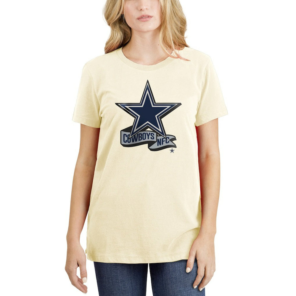Dallas Cowboys New Era Women's Chrome Sideline T-Shirt - Cream online