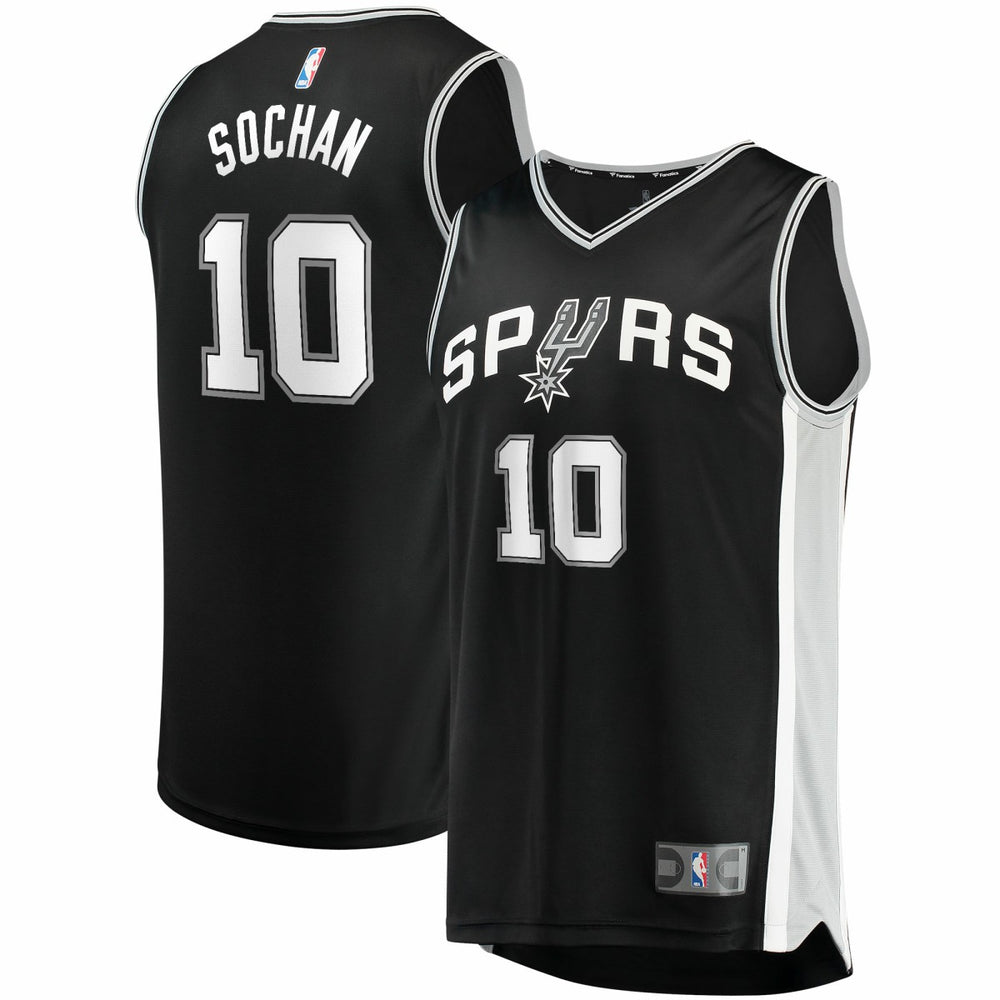 Jeremy Sochan San Antonio Spurs Youth 2022 NBA Draft First Round Pick Fast Break Replica Jersey - Icon Edition - Black online