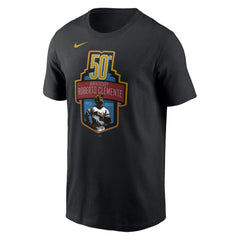 Roberto Clemente Pittsburgh Pirates 50th Anniversary Commemorative T-Shirt Black