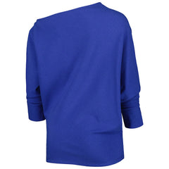 Buffalo Bills KIYA TOMLIN Women's Twisted Tri-Blend Asymmetrical 3/4-Dolman Sleeve Sweatshirt - Royal cheap