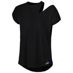 Buffalo Bills KIYA TOMLIN Women's Cut Out Tri-Blend Shirt - Black discount
