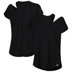 Cincinnati Bengals KIYA TOMLIN Women's Cut Out Tri-Blend Shirt - Black on sale