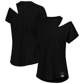 Green Bay Packers KIYA TOMLIN Women's Cut Out Tri-Blend Shirt - Black sale
