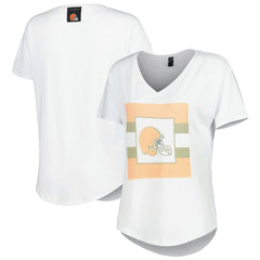Cleveland Browns KIYA TOMLIN Women's Tri-Blend V-Neck T-Shirt - White for sale