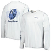 Denver Broncos Laces Out Billboard Long Sleeve T-Shirt - White cheap