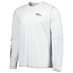 Denver Broncos Laces Out Billboard Long Sleeve T-Shirt - White cheap