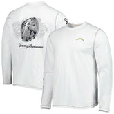Los Angeles Chargers Laces Out Billboard Long Sleeve T-Shirt - White discount
