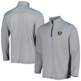Las Vegas Raiders On Deck IslandZone Half-Zip Jacket - Gray for sale