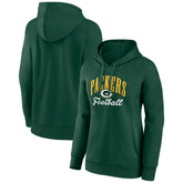Green Bay Packers Women's Team Logo Victory Script Pullover Hoodie - Green discount