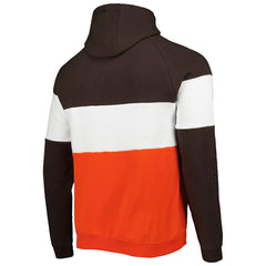 Cleveland Browns New Era Colorblock Current Pullover Hoodie - Orange online