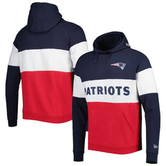 New England Patriots New Era Colorblock Current Pullover Hoodie - Red outlet