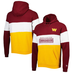 Washington Commanders New Era Colorblock Current Pullover Hoodie - Gold discount