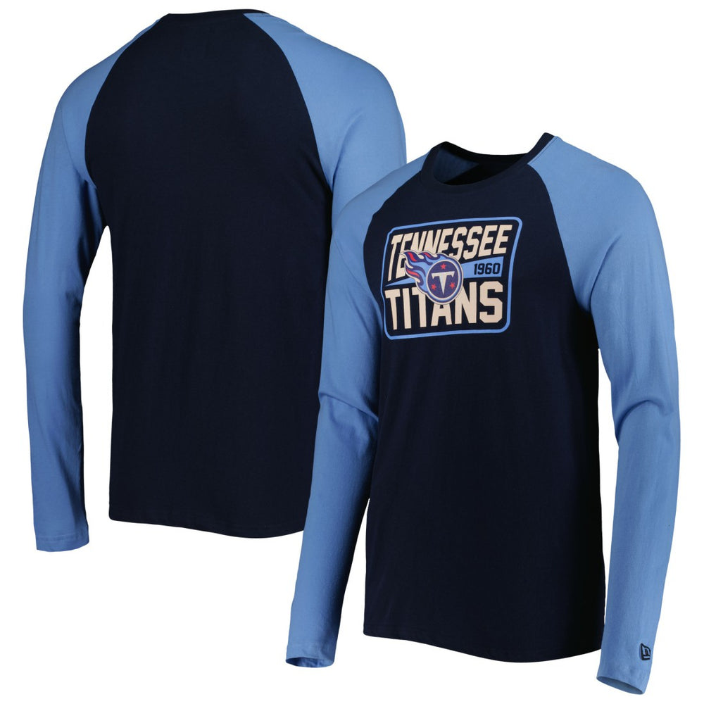 Tennessee Titans New Era Current Raglan Long Sleeve T-Shirt - Navy sale