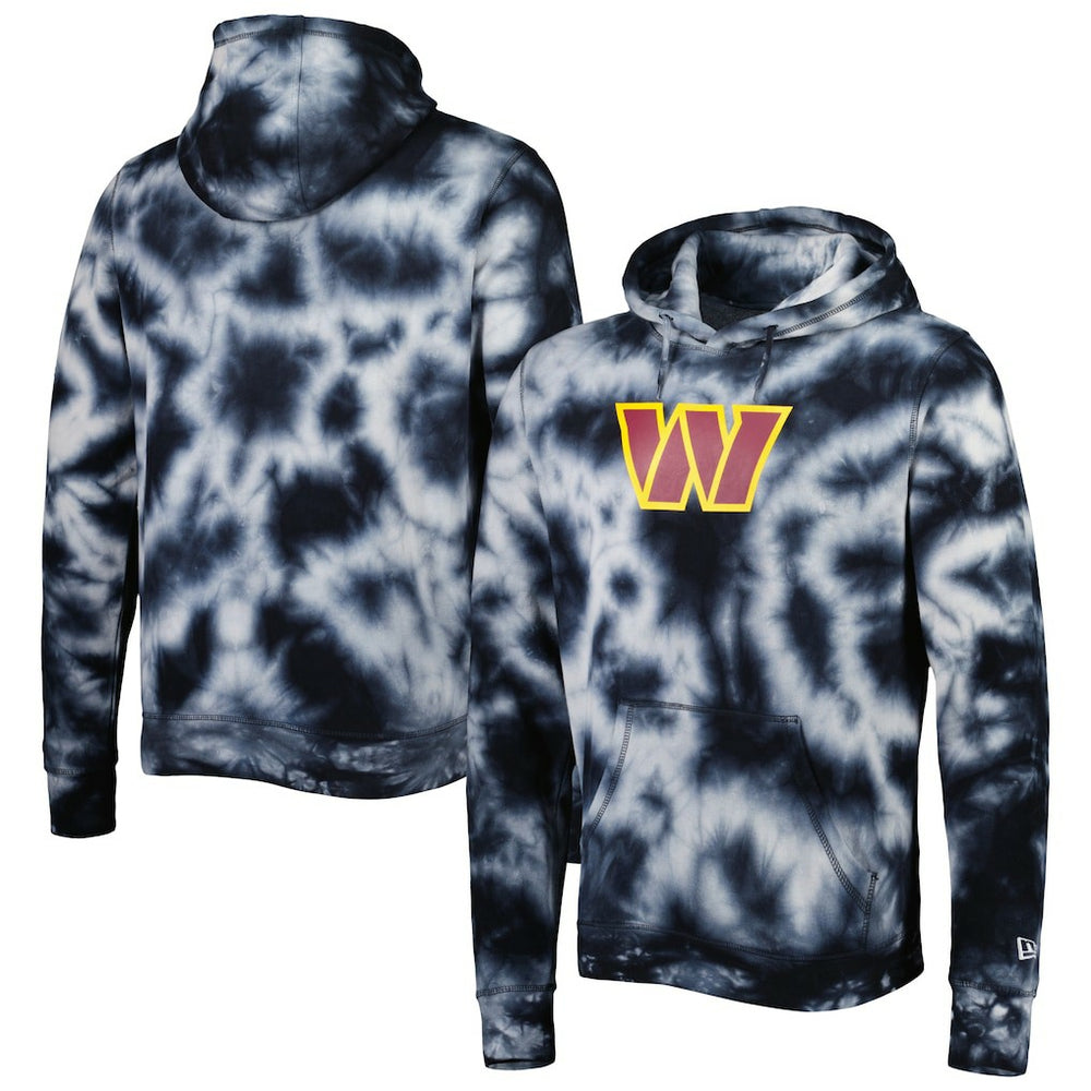Washington Commanders New Era Team Tie-Dye Pullover Hoodie - Black discount
