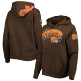 Cleveland Browns Pro Standard Women's Local Patch Pullover Hoodie - Brown online
