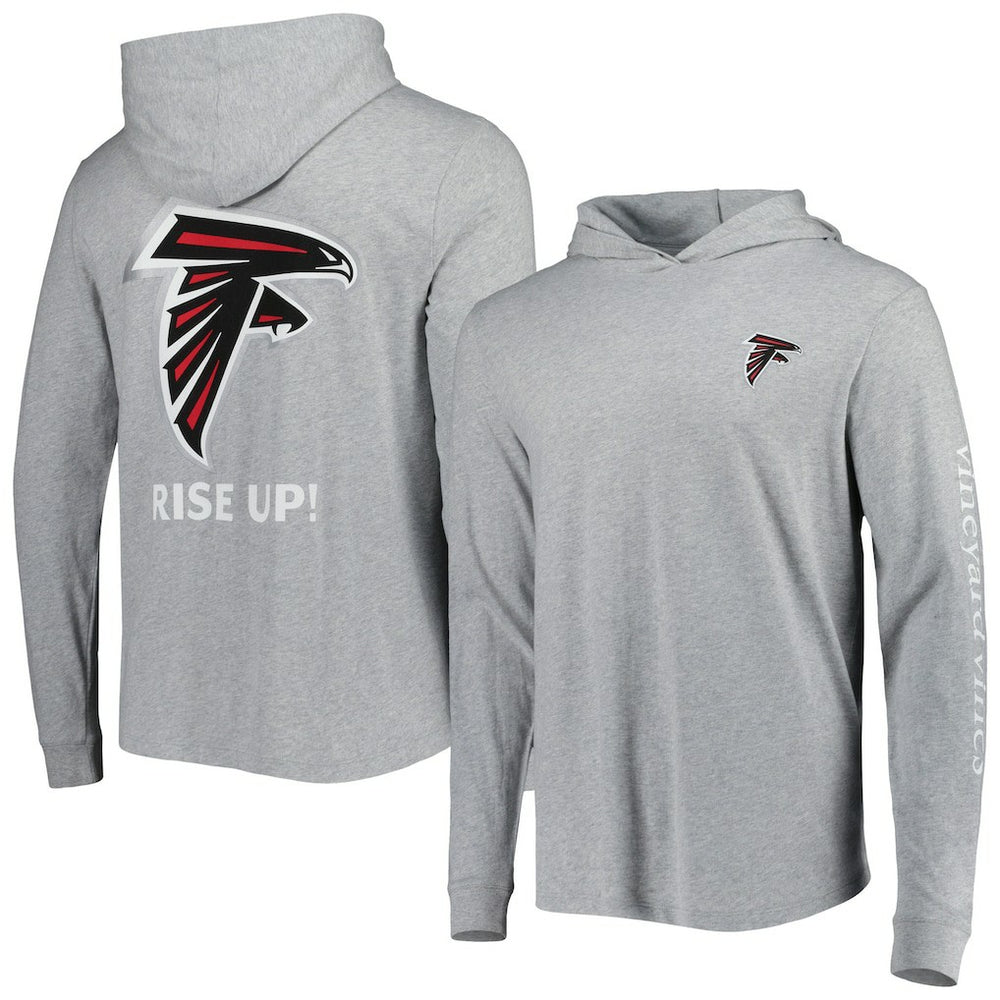 Atlanta Falcons Vineyard Vines Local Long Sleeve Hoodie T-Shirt - Heathered Gray cheap