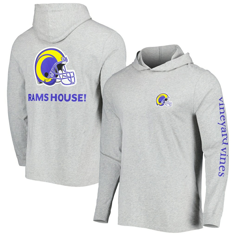 Los Angeles Rams Vineyard Vines Local Long Sleeve Hoodie T-Shirt - Heathered Gray sale