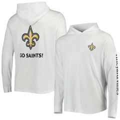 New Orleans Saints Vineyard Vines Local Long Sleeve Hoodie T-Shirt - White for sale
