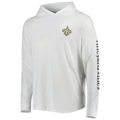 New Orleans Saints Vineyard Vines Local Long Sleeve Hoodie T-Shirt - White for sale