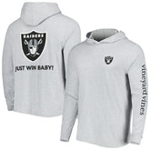 Las Vegas Raiders Vineyard Vines Local Long Sleeve Hoodie T-Shirt - Heathered Gray discount