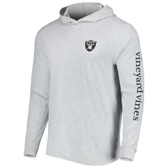 Las Vegas Raiders Vineyard Vines Local Long Sleeve Hoodie T-Shirt - Heathered Gray discount