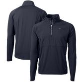 Denver Broncos Cutter & Buck Adapt Eco Knit Hybrid Recycled Quarter-Zip Pullover Top - Navy for sale