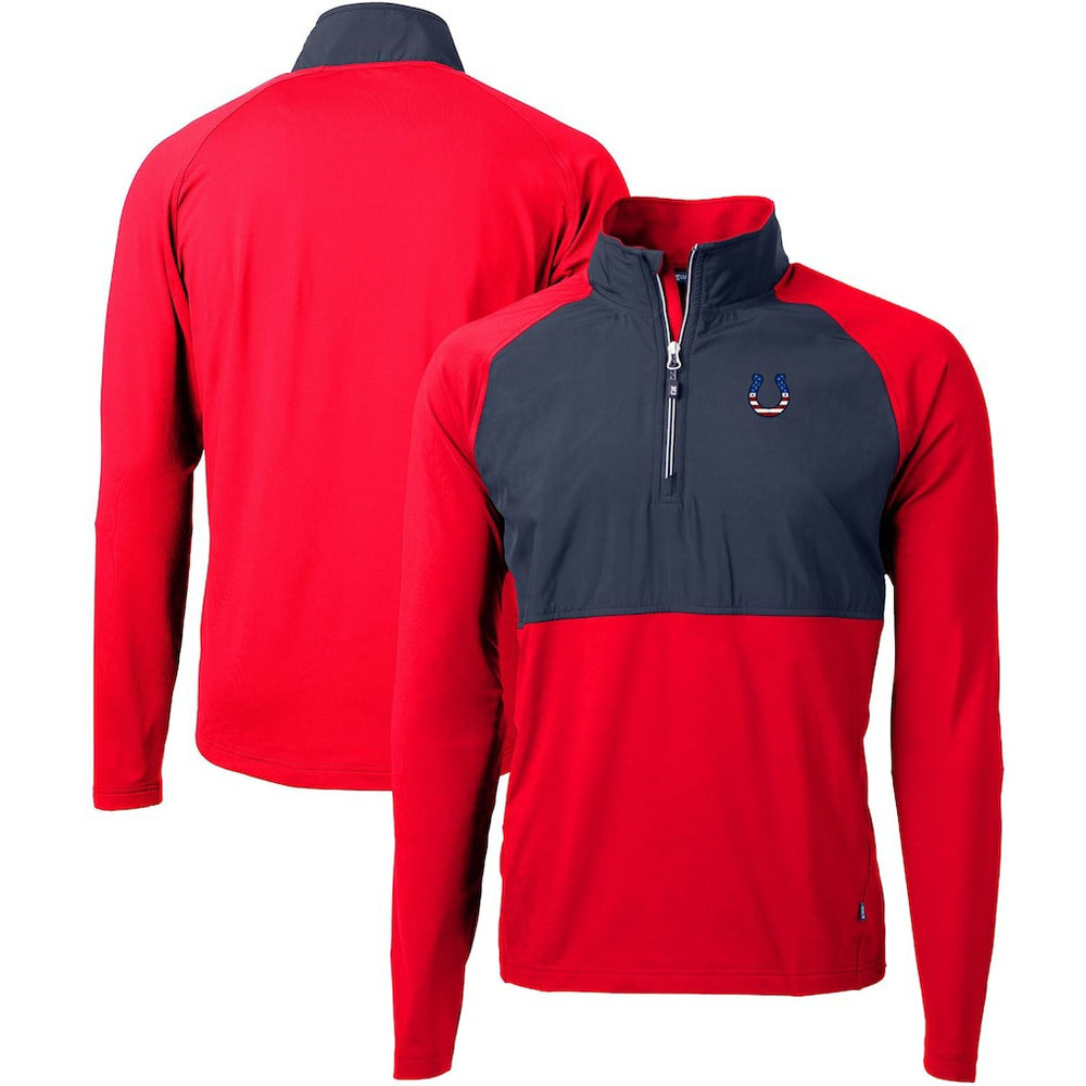 Indianapolis Colts Cutter & Buck Adapt Eco Knit Hybrid Recycled Quarter-Zip Pullover Top - Red discount
