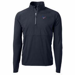 Houston Texans Cutter & Buck Adapt Eco Knit Hybrid Recycled Quarter-Zip Pullover Top - Navy online