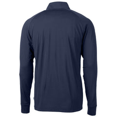 Detroit Lions Cutter & Buck Team Adapt Eco Knit Hybrid Recycled Quarter-Zip Pullover Top - Navy for sale