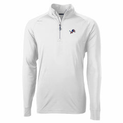 Detroit Lions Cutter & Buck Team Adapt Eco Knit Hybrid Recycled Quarter-Zip Pullover Top - White for sale