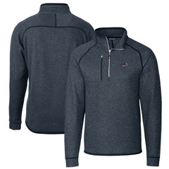 Detroit Lions Cutter & Buck Big & Tall Mainsail Sweater Knit Half-Zip Pullover Jacket - Heathered Navy for sale
