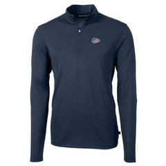 Kansas City Chiefs Cutter & Buck Big & Tall Virtue Eco Pique Recycled Quarter-Zip Jacket - Navy discount