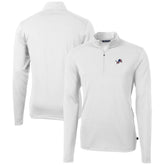 Detroit Lions Cutter & Buck Big & Tall Virtue Eco Pique Recycled Quarter-Zip Jacket - White on sale