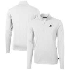 Detroit Lions Cutter & Buck Big & Tall Virtue Eco Pique Recycled Quarter-Zip Jacket - White on sale