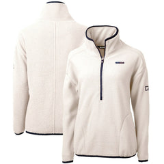 San Francisco 49ers Cutter & Buck Women's Americana Cascade Eco Sherpa Fleece Half-Zip Pullover Jacket - Cream outlet