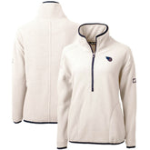 Tennessee Titans Cutter & Buck Women's Americana Cascade Eco Sherpa Fleece Half-Zip Pullover Jacket - Cream outlet