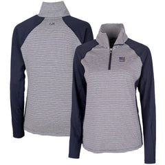 New York Giants Cutter & Buck Women's Forge Tonal Half-Zip Top - Navy online