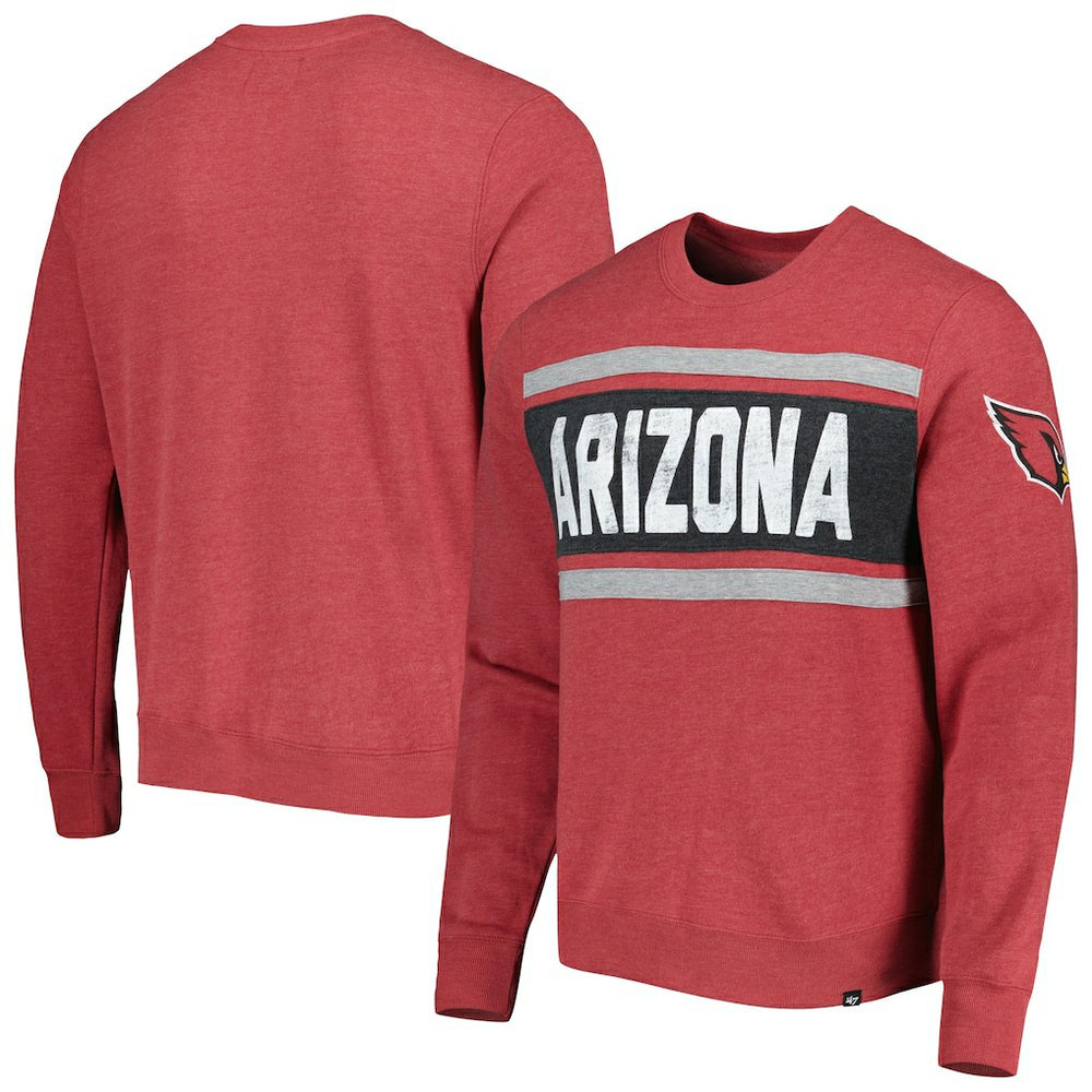 Arizona Cardinals '47 Bypass Tribeca Pullover Sweatshirt - Heathered Cardinal sale