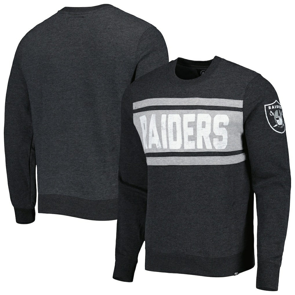 Las Vegas Raiders '47 Bypass Tribeca Pullover Sweatshirt - Heathered Black for sale