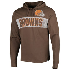 Cleveland Browns '47 Field Franklin Hooded Long Sleeve T-Shirt - Brown cheap