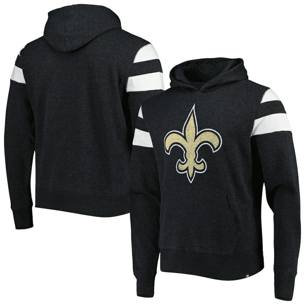 New Orleans Saints '47 Premier Nico Pullover Hoodie - Heathered Black cheap