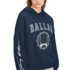 Dallas Cowboys Tommy Hilfiger Women's Becca Dropped Shoulders Pullover Hoodie - Navy outlet
