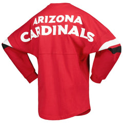 Arizona Cardinals Women's Spirit Jersey Lace-Up V-Neck Long Sleeve T-Shirt - Cardinal for sale